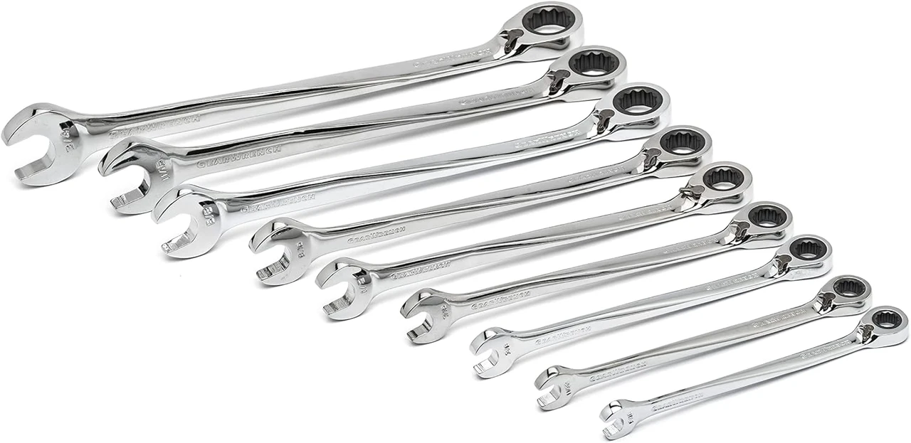 Gearwrench 9 Pc SAE X-Beam Ratcheting Wrench Set (85898)