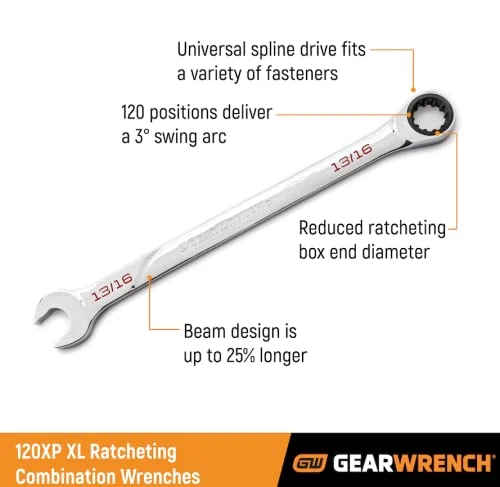 Gearwrench 16 Pc 120XP Universal Spline SAE XL (86451) — product image 3