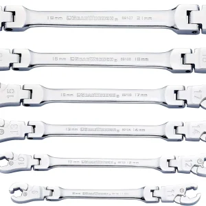 Gearwrench 6 Pc Metric Flex Flare Nut Wrench Set (89101D)