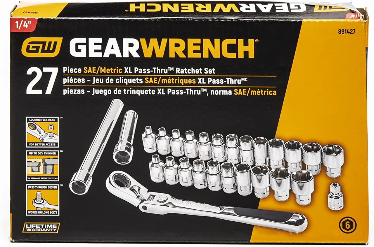Gearwrench 27 Pc 1/4" Dr 13mm Pass Thru Set (891427) — product image 8