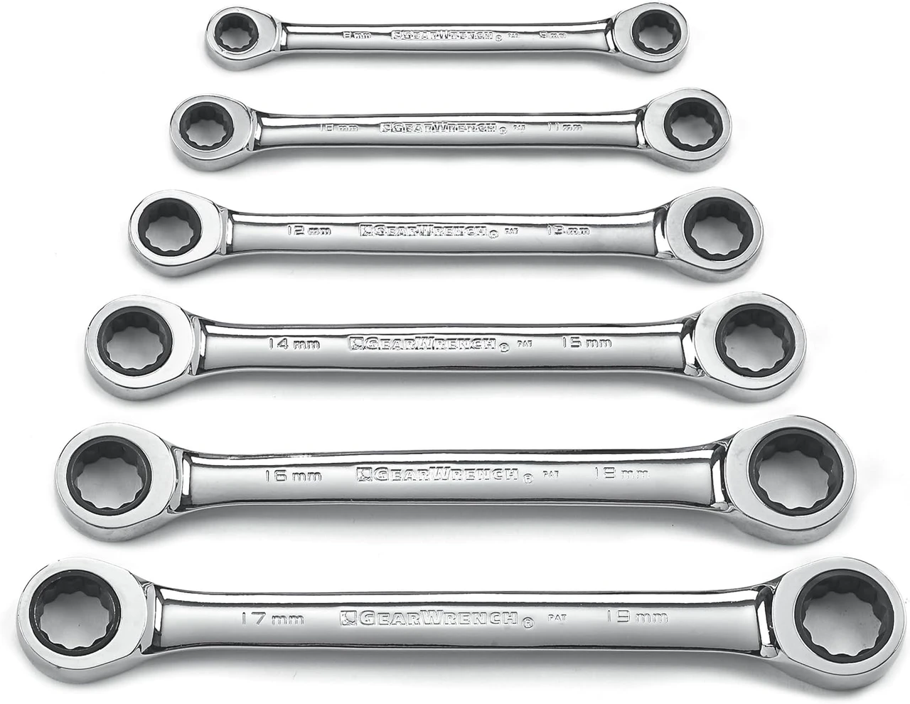Gearwrench 6 Pc Double Box Ratcheting Wrench Set Metric (9260)