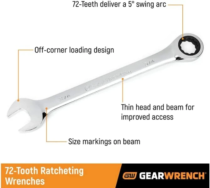 Gearwrench 13 Pc Fractional Double Box Ratcheting Set (9312) — product image 3