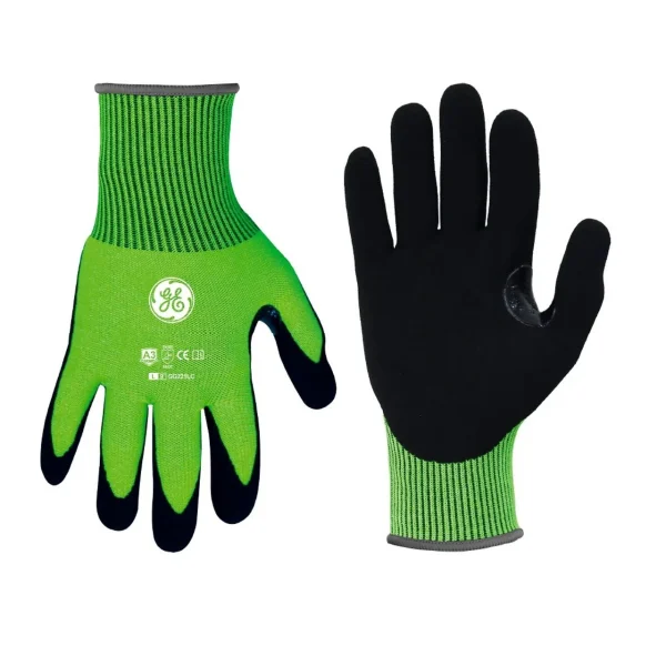 General Electric 16 GA High-Vis Dipped Sandy Gloves (GG221MC, GG221LC, GG221XLC)