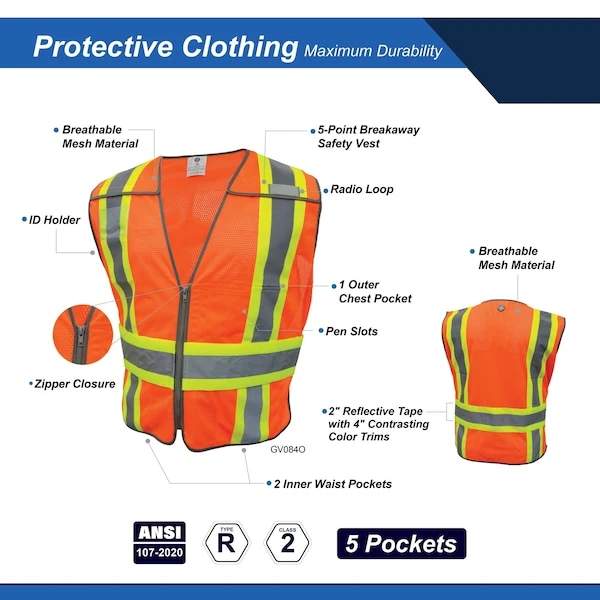 General Electric 5-Point Breakaway Safety Vest with 5 Pockets — product image 4