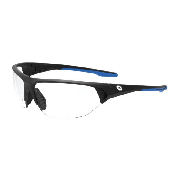 General Electric Black/Blue Safety Glasses - Clear/Smoke/Blue Mirror/Mirror, I/O Lenses (GE106BAF, GE106C, GE106CAF, GE106MAF, GE106SAF)