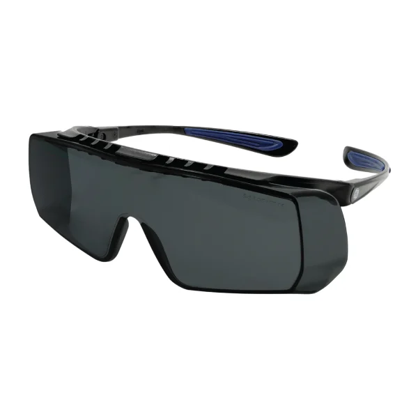 General Electric Black/Indigo Safety Glasses Anti-Fog Scratch Resistant - Clear/Smoke Lenses (GE210CAF, GE210SAF)