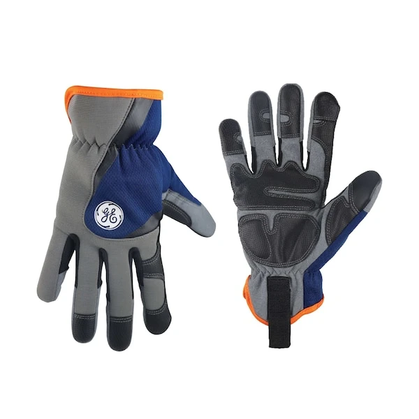 General Electric Gray/Blue Spandex Pro Mechanics Gloves (GG410MC, GG410LC, GG410XLC)