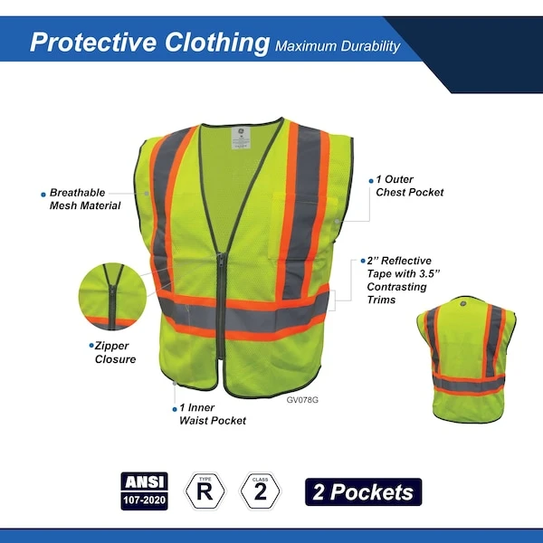 General Electric Safety Vest with Contrast Trims - 2 Pockets — product image 4