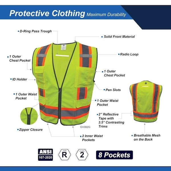 General Electric Surveyor Vest with Contrast Trims - 8 Pockets — product image 3
