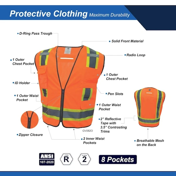 General Electric Surveyor Vest with Contrast Trims - 8 Pockets — product image 4
