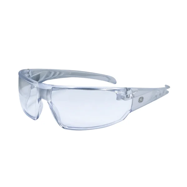 General Electric White/Blue Safety Glasses Anti-Fog Scratch Resistant - Clear/Blue Mirror Lenses (GE110CAF, GE110BAF)