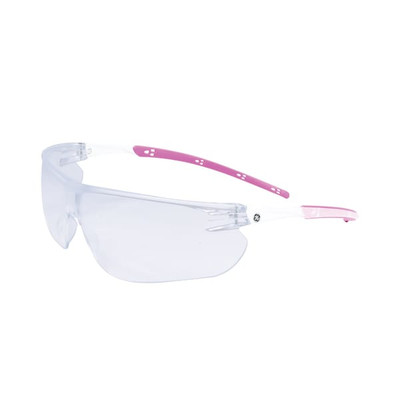 General Electric White/Pink Safety Glasses Clear Lens Anti-Fog (GE130CAF) — product image 2