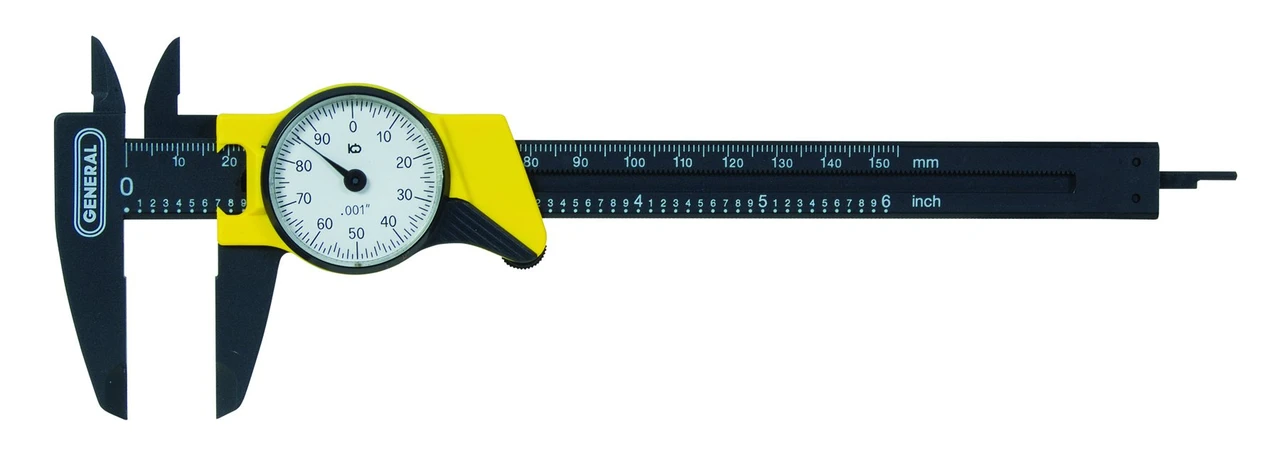 General Tools 6 In. Plastic Dial Caliper, Single Revolution (145)