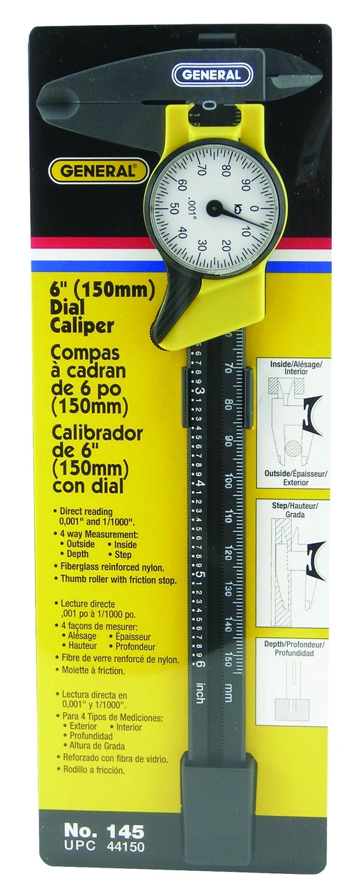 General Tools 6 In. Plastic Dial Caliper, Single Revolution (145) — product image 2