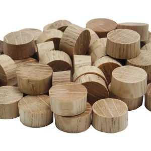 General Tools 1/2-Inch Oak Flat Head Plugs ,45-Pack (313012)
