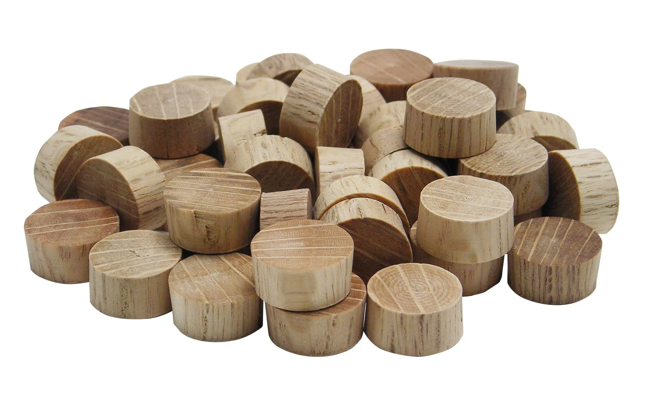 General Tools 1/2-Inch Oak Flat Head Plugs ,45-Pack (313012)