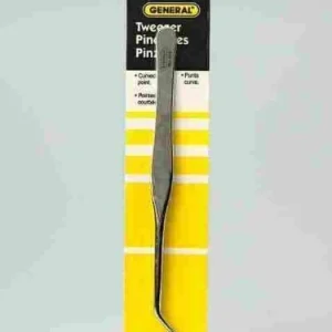 General Tools 6.5" Utility Tweezers with Curved Tip (415)
