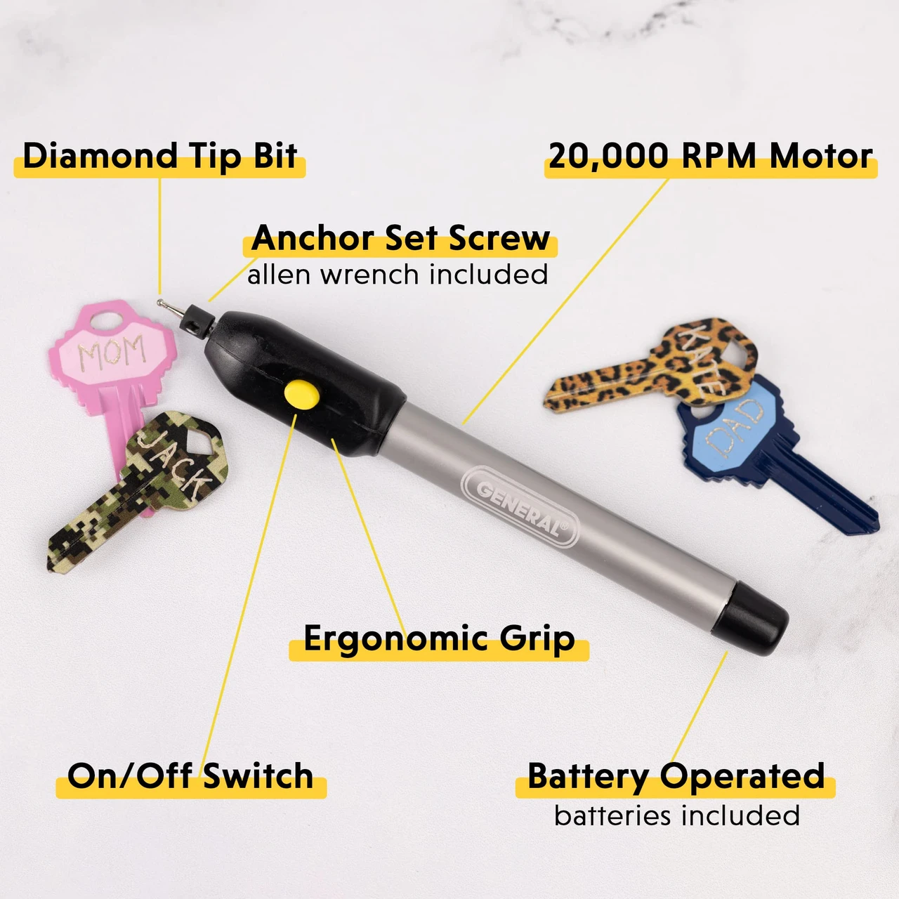 General Tools Cordless Precision Engraver for Metal (505) — product image 3