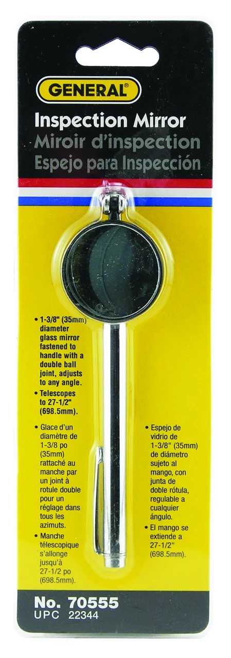 General Tools 1-3/8 In. Round Glass Telescoping Mirror (70555) — product image 2