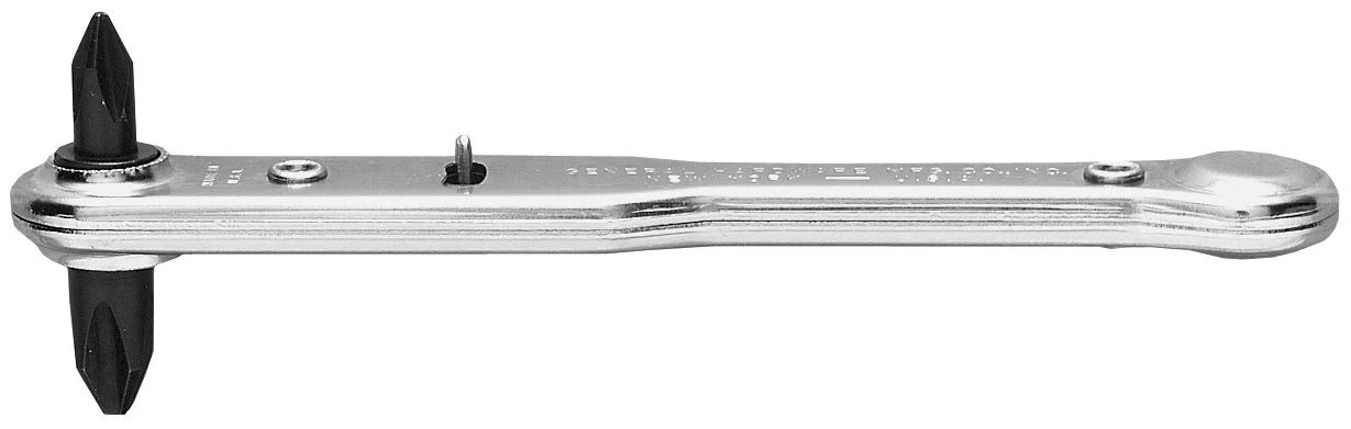 General Tools Ratcheting Offset Screwdriver w/Crosspoint Blades (807X)