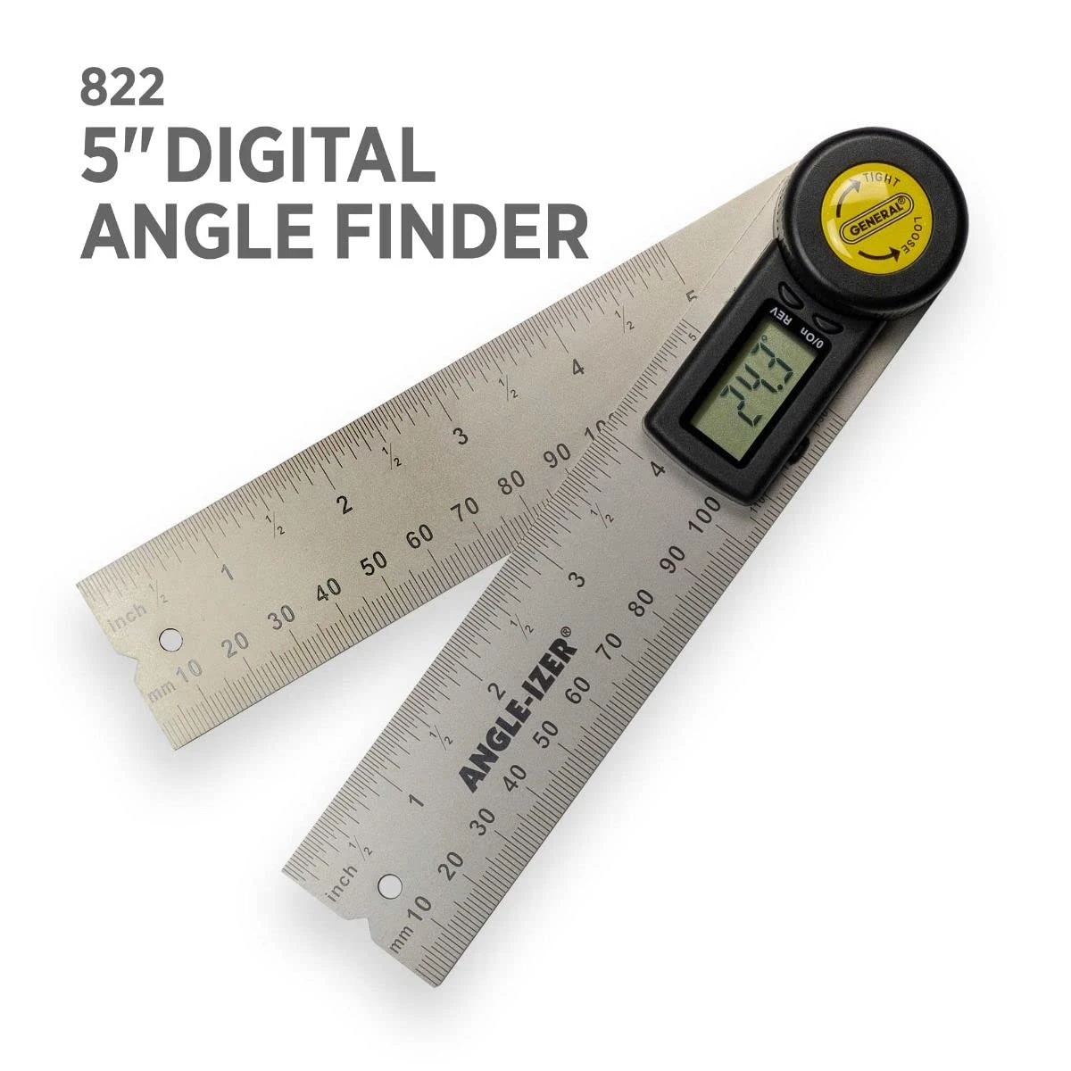 General Tools 5" Digital Angle Finder Ruler (822) — product image 2