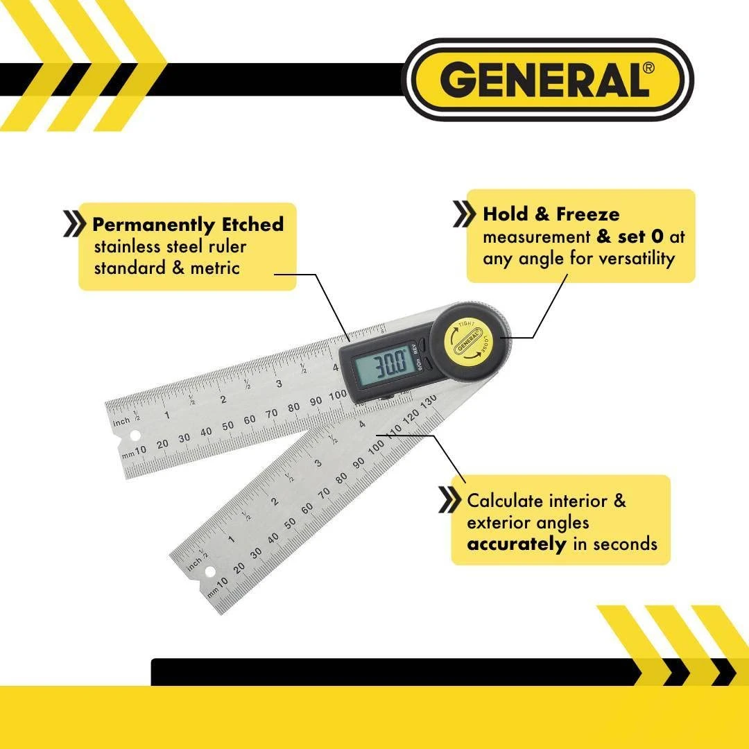 General Tools 5" Digital Angle Finder Ruler (822) — product image 3