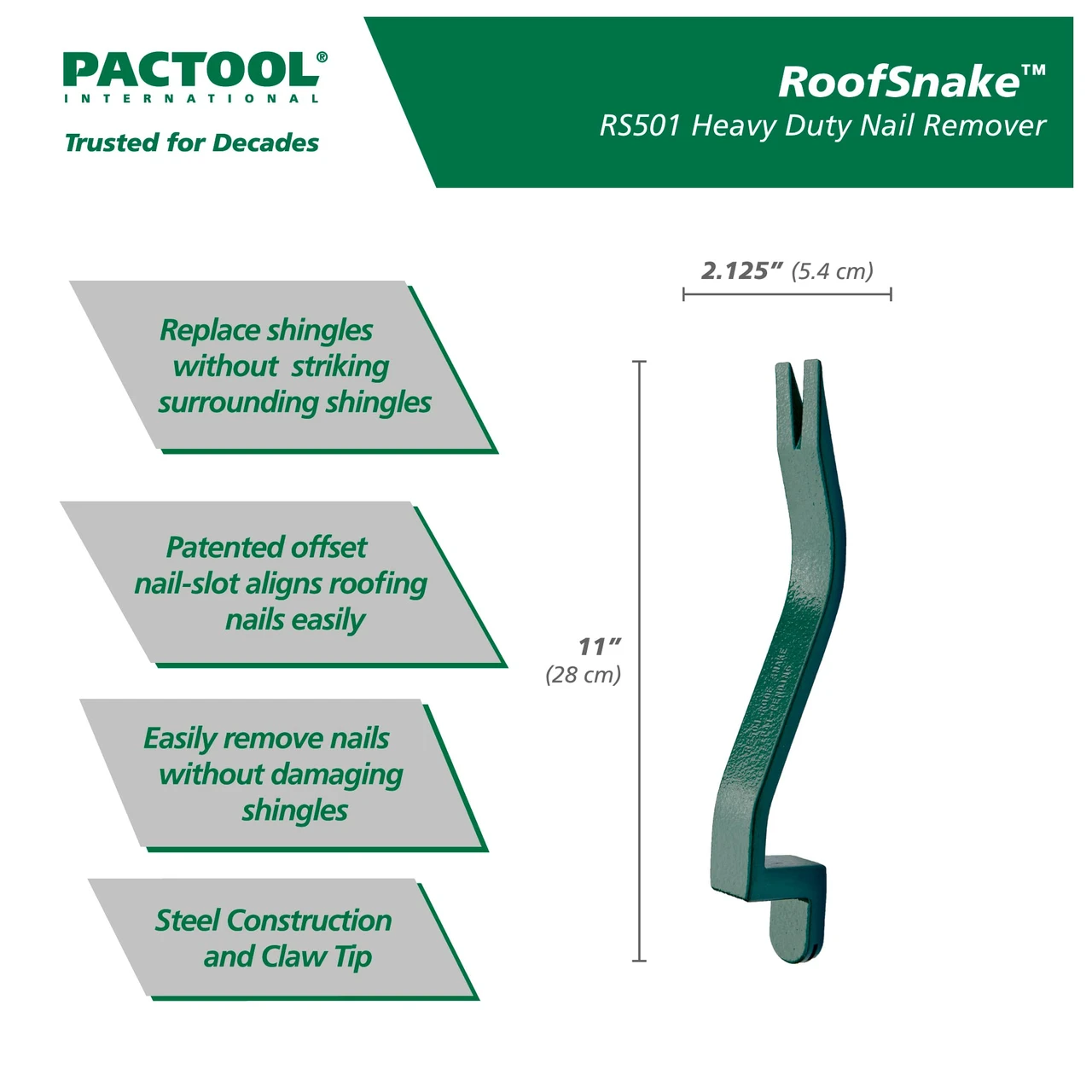 General Tools Roof Snake Tool - Shingle Pry Bar (RS501) — product image 2