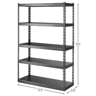 Gladiator 48" Wide EZ Connect Rack with Five 18" Deep Shelves (GARK485TGG) — product image 4
