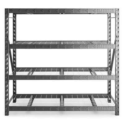 Gladiator 77" Wide Heavy Duty Rack with Four 24" Deep Shelves (GARS774XEG)