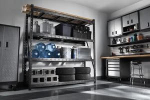 Gladiator 90" x 90" Heavy Duty Mega Rack with Four Adjustable Shelves (GARA904XIG) — product image 3