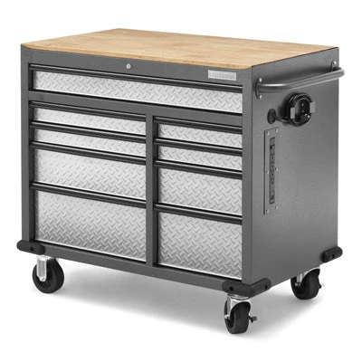 Gladiator Premier 41 inch 9-drawer Mobile Tool Workbench with Solid Wood Top (GAMT41HWJG) — product image 3