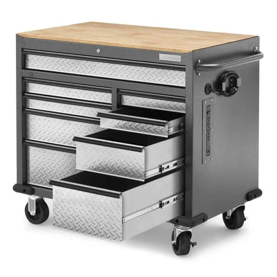 Gladiator Premier 41 inch 9-drawer Mobile Tool Workbench with Solid Wood Top (GAMT41HWJG) — product image 4