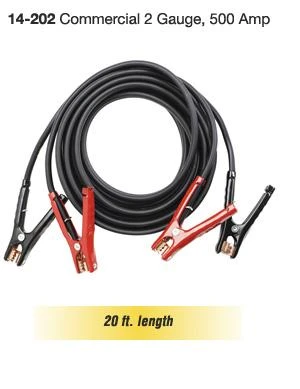 Goodall 14-202 Booster Cables 500 Amp Coated Clamps 20-foot 2 Gauge