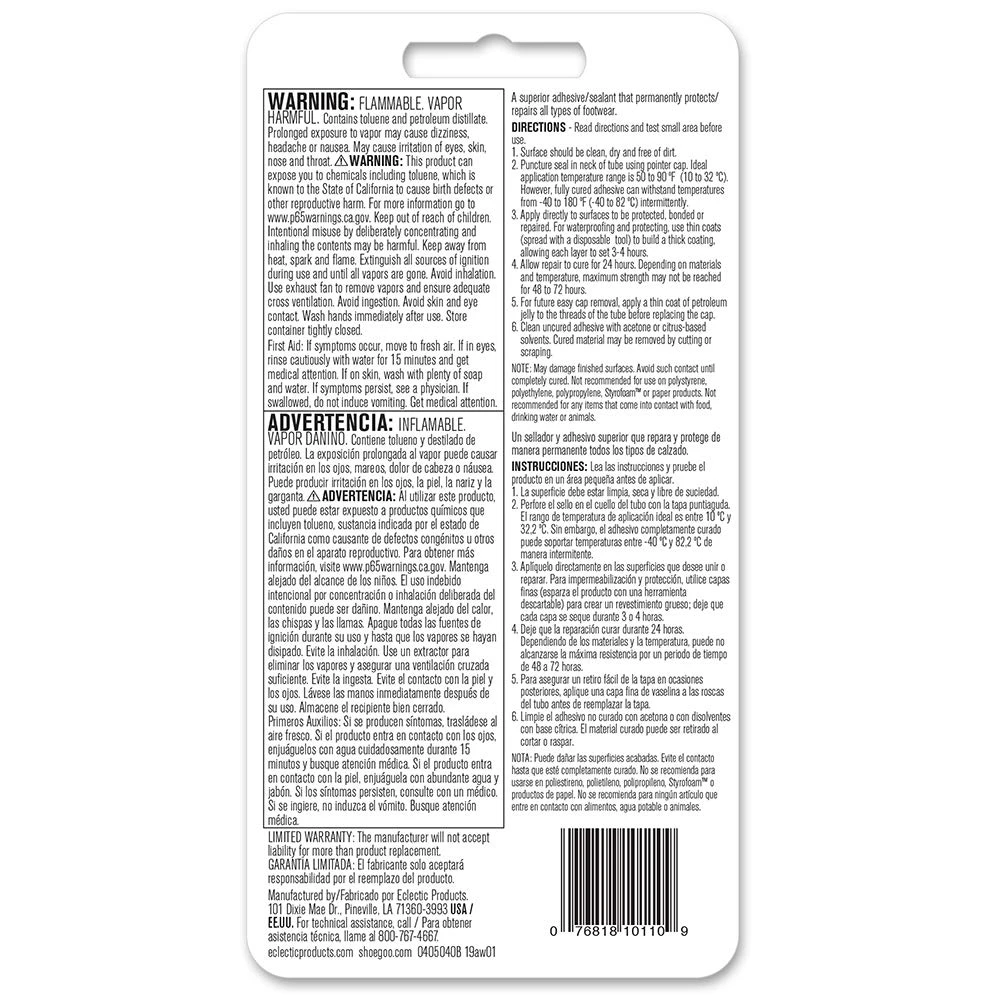 Goop 4-Pack 0.18 fl oz Clear Shoe Goo Shoe Repair Adhesive (5510110) — product image 2