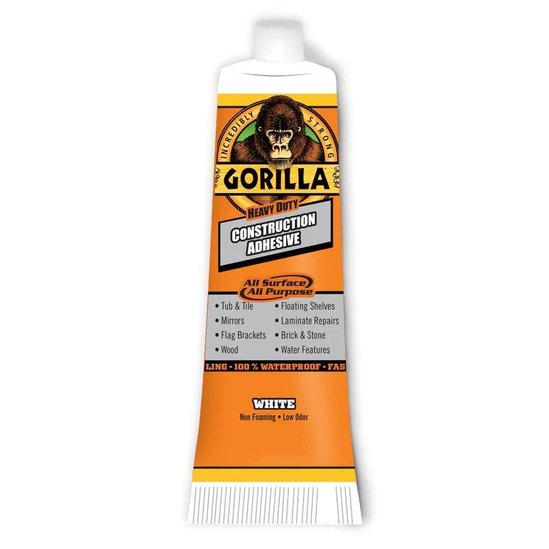 Gorilla Glue Heavy Duty Construction Adhesive, 2.5 Oz, White (8020002) — product image 2