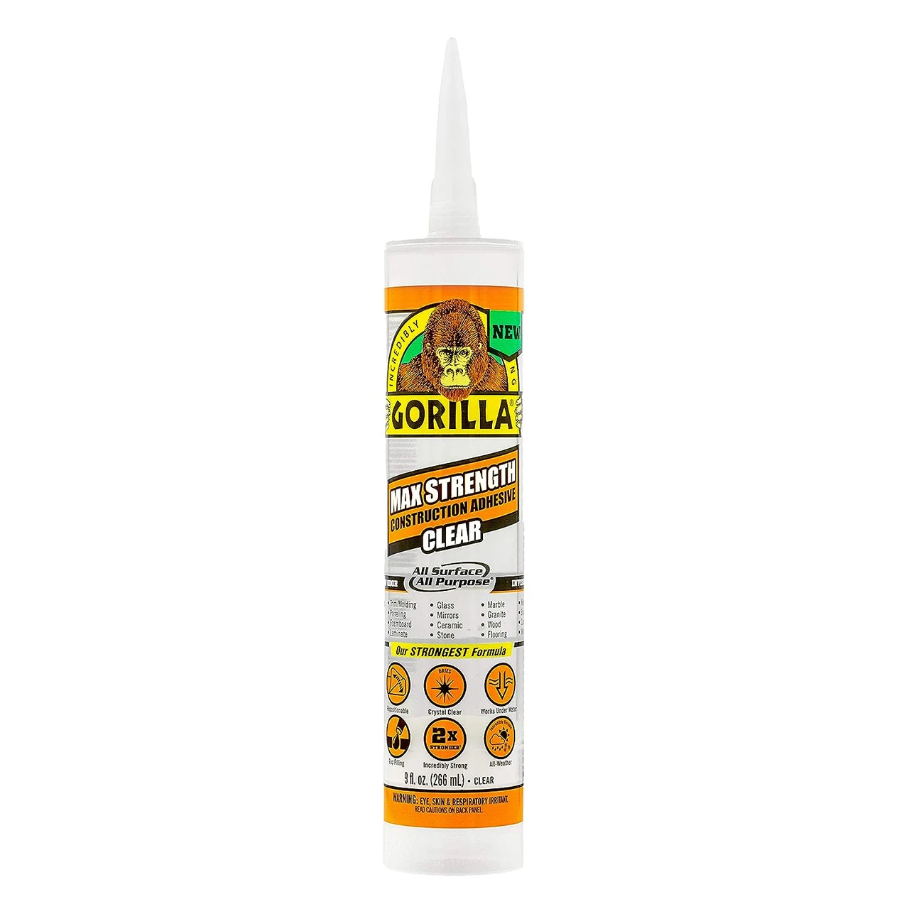 Gorilla Glue Max Strength Clear Construction Adhesive (8212302)