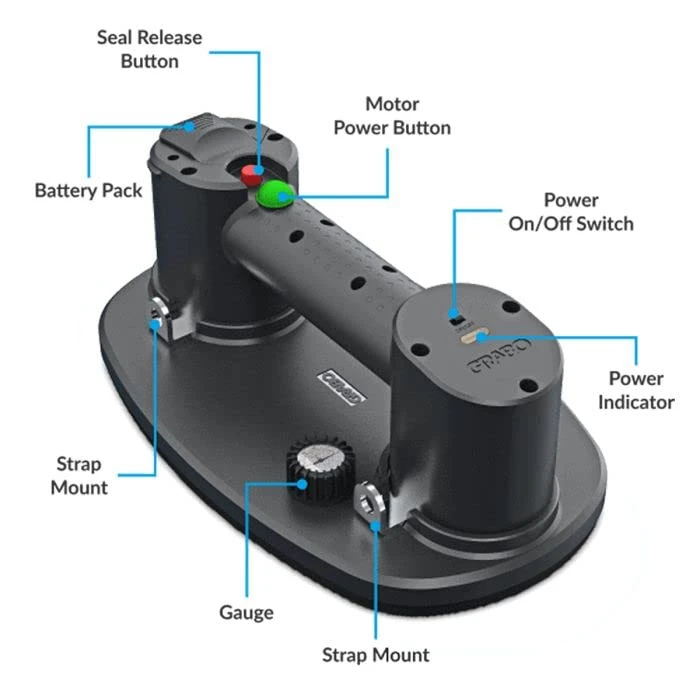 Grabo NG-2B-FB-2S Nemo (2 Batteries, 2 Seals) Electric Vacuum Suction Cup Lifter — product image 3