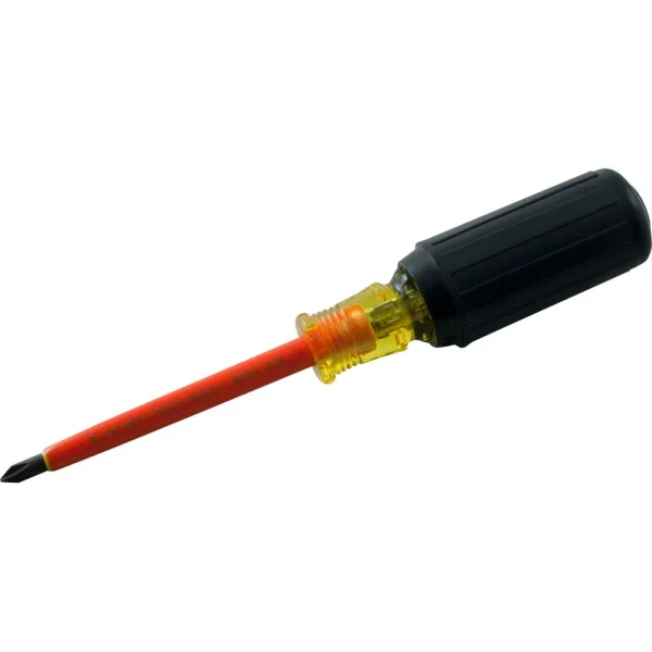 Gray Tools #0 Phillips Screwdriver, 1/8" Shank, 2-3/8" Blade Length, 1000V Insulated (50002-I)