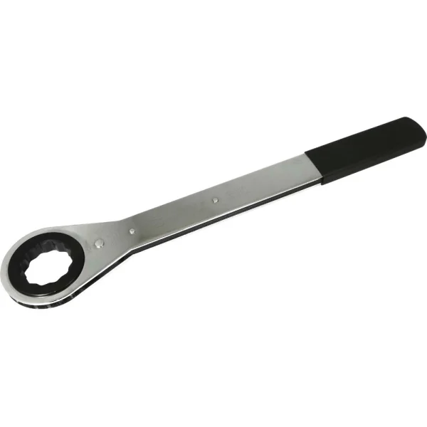 Gray Tools 1-11/16" 12 Point, Flat Ratcheting Single Box Wrench, Vinyl Grip (50054)