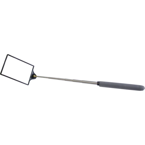 Gray Tools 2-1/2" X 3-1/2" Rectangular Telescopic, Swivel Head Inspection Mirror, 10-1/2" To 37" Reach (89907)