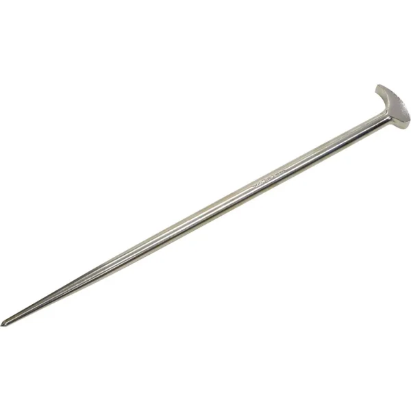 Gray Tools 20" Rolling Head Pry Bar, 1/2" Round Shank, Nickel Plate Finish (73620)