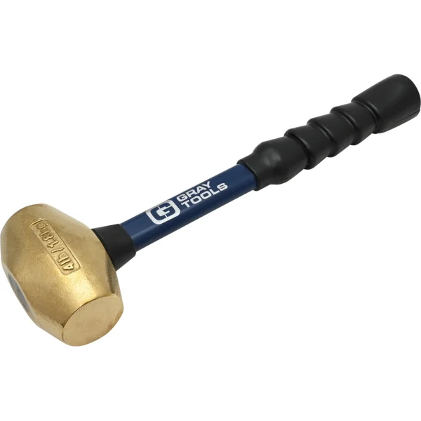 Gray Tools 2lb. Brass Hammer, Fiberglass Super Grip Handle (BRS2A)