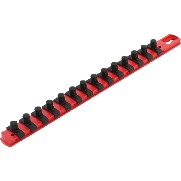 Gray Tools 3/8" Drive Red Twist Lock Socket Bar, 14 Clips (93814R)