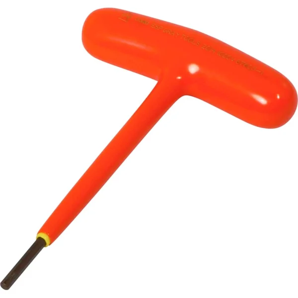 Gray Tools 3mm T-handle S2 Hex Key, 1000V Insulated (67603-I)