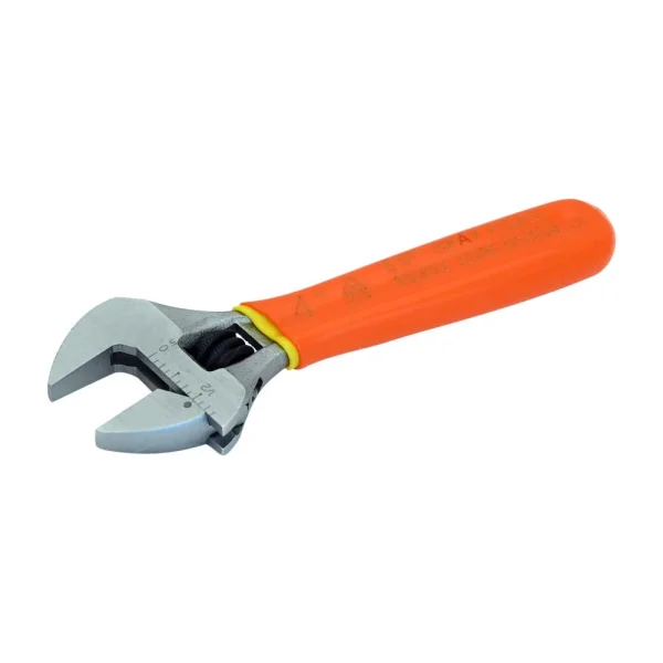 Gray Tools 4" Heavy Duty Adjustable Wrench, 1000V Insulated (65304-I)