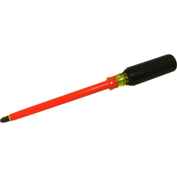 Gray Tools #4 Phillips Screwdriver, 3/8" Shank, 8" Blade Length, 1000V Insulated (50408-I)