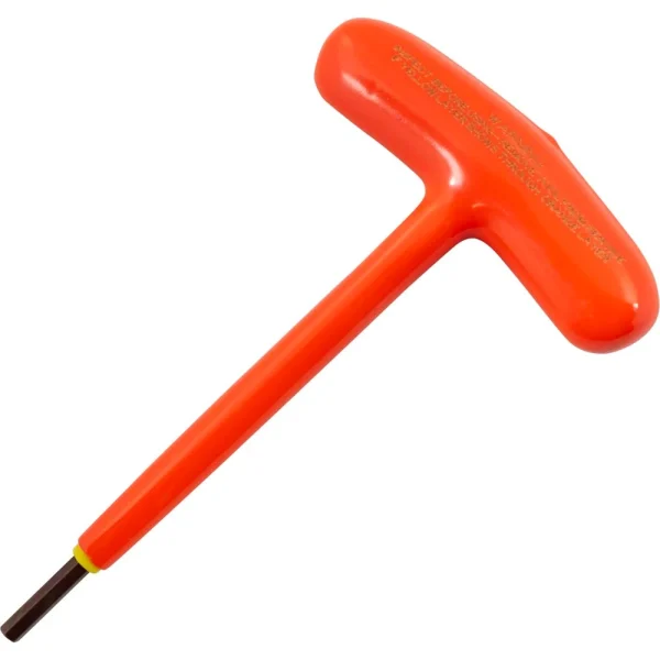 Gray Tools 5/32" S2 T-handle Hex Key, 1000V Insulated (68610-I)