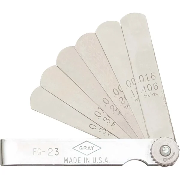 Gray Tools 6 Blade Brass Ignition Feeler Gauge (FG23)
