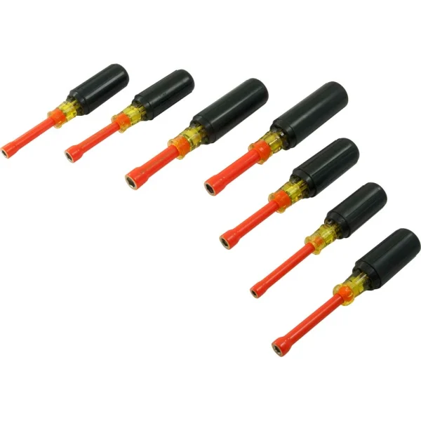 Gray Tools 7 Piece Metric Nut Driver Set, 1000V Insulated (CHS7MA-I)