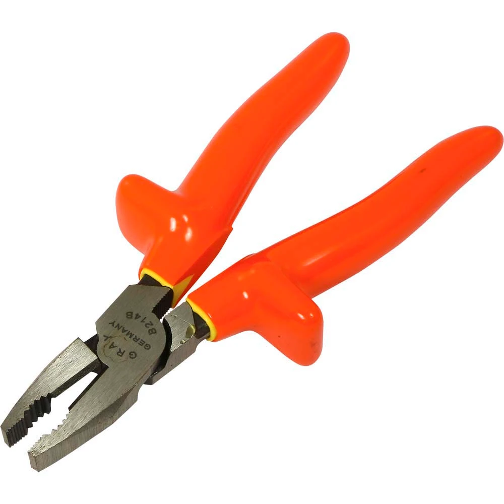 Gray Tools 8" Lineman's Combination Plier, With Cutter, 1000V Insulated (B214B-I)